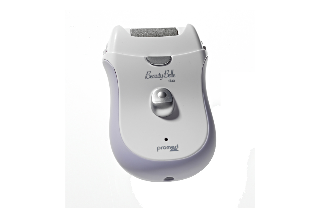 Promed Beauty Belle Duo est un appareil pratique à 2 fonctions pour le soin de la peau des pieds et l'épilation.