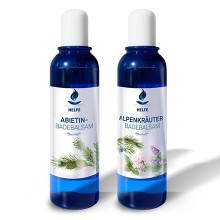 Helfe bath emulsions with essential oils: Abietin & Alpine herbs