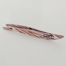 Brown tweezers, swinging design and shape