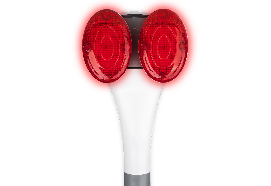 La Medisana HM 858 ha una luce rossa commutabile e una funzione di calore