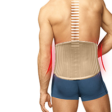 TurboMed back bandage - targeted support for back-stressing activities 