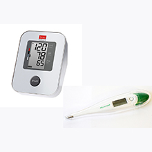 Blood pressure monitor Boso Medicus X and clinical thermometer Medisana TM700