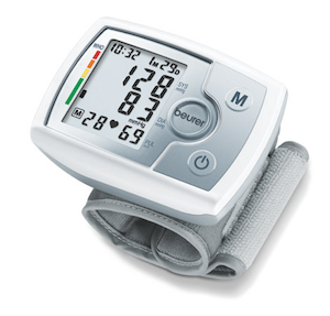 Praktische Blutdruckmessung am Handgelenk mit WHO-Indikator und Arrhythmie-Erkennung