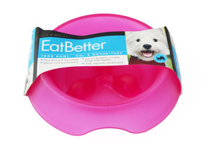 The ingenious system of the EatBetter bowl prevents discomfort caused by your dog eating too quickly.