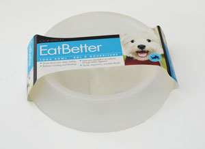 Le système ingénieux du bol EatBetter empêche que des douleurs surviennent suite à une prise de nourriture trop rapide de la part de votre chien.