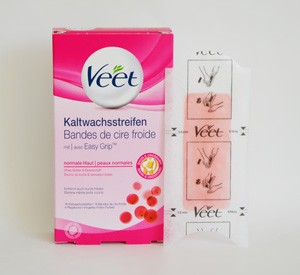 The Veet cold wax strips are narrow and relatively short, so you can use them with ease in small areas. 