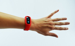 Medisana ViFit Connect Bluetooth avec bracelet rouge