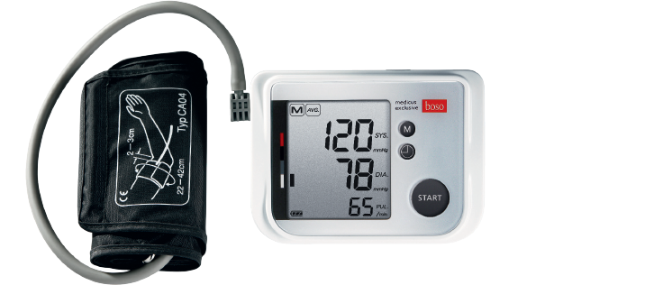 Boso Medicus Exclusive blood pressure monitor with cuff for arm circumference 22-42 cm