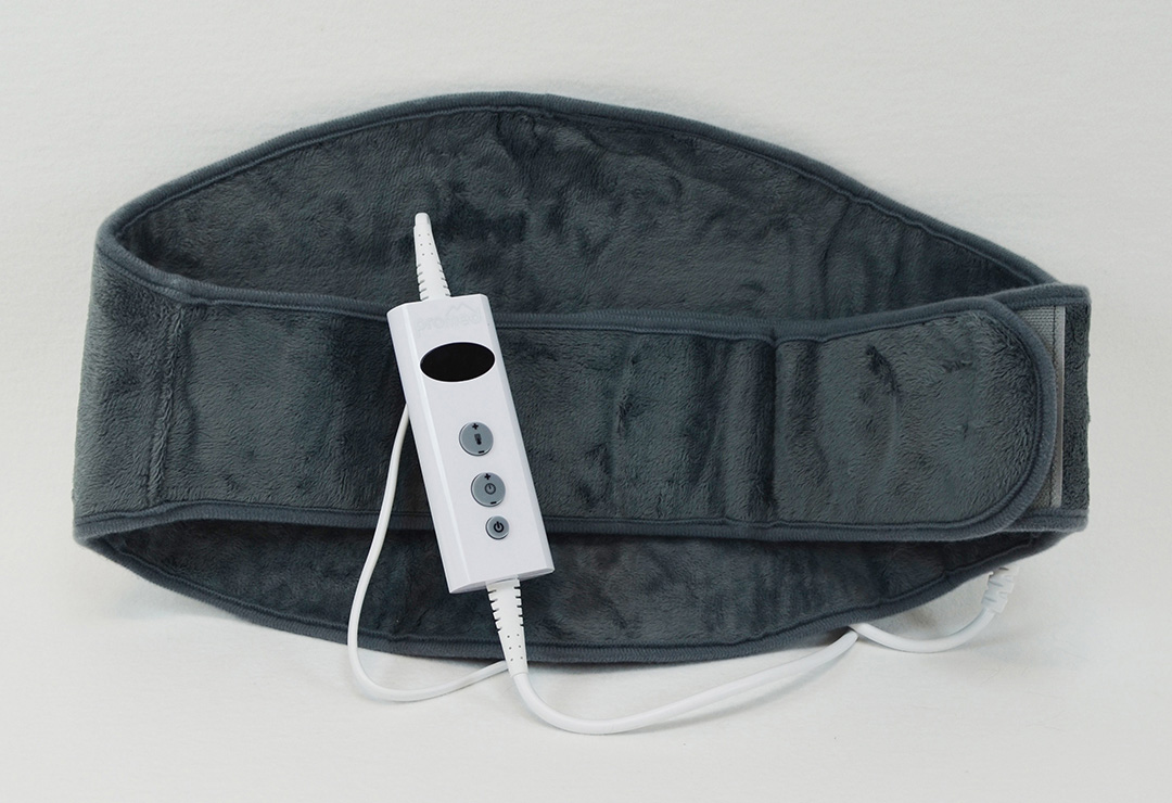 Heating pad with easy fixation for the back.