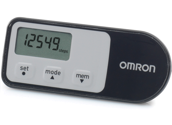 Der Omron Walking Style One 2.1 Schrittzähler ist klein und flach