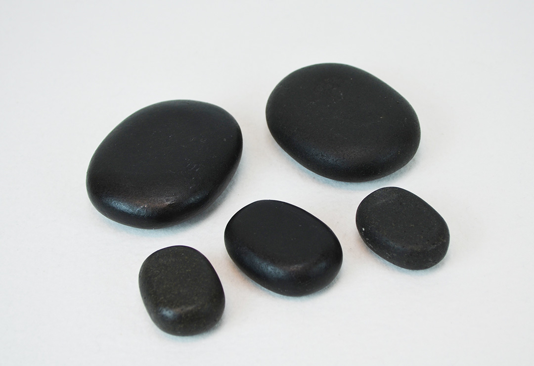 Hot Stones Set of black basalt stones