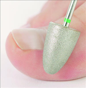 Promed abrasive cone made of sapphire for skin and natural nails.