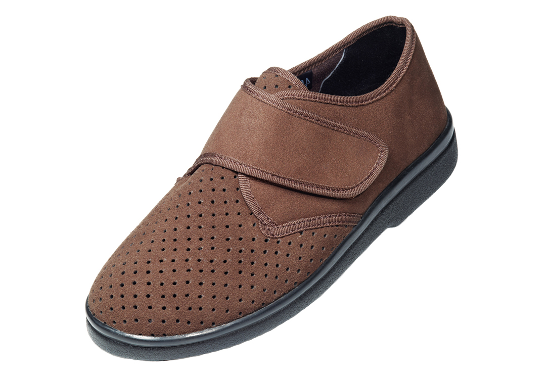 Comfort therapy shoe Promed Munich 3 with a combination of stretch micro-velor.