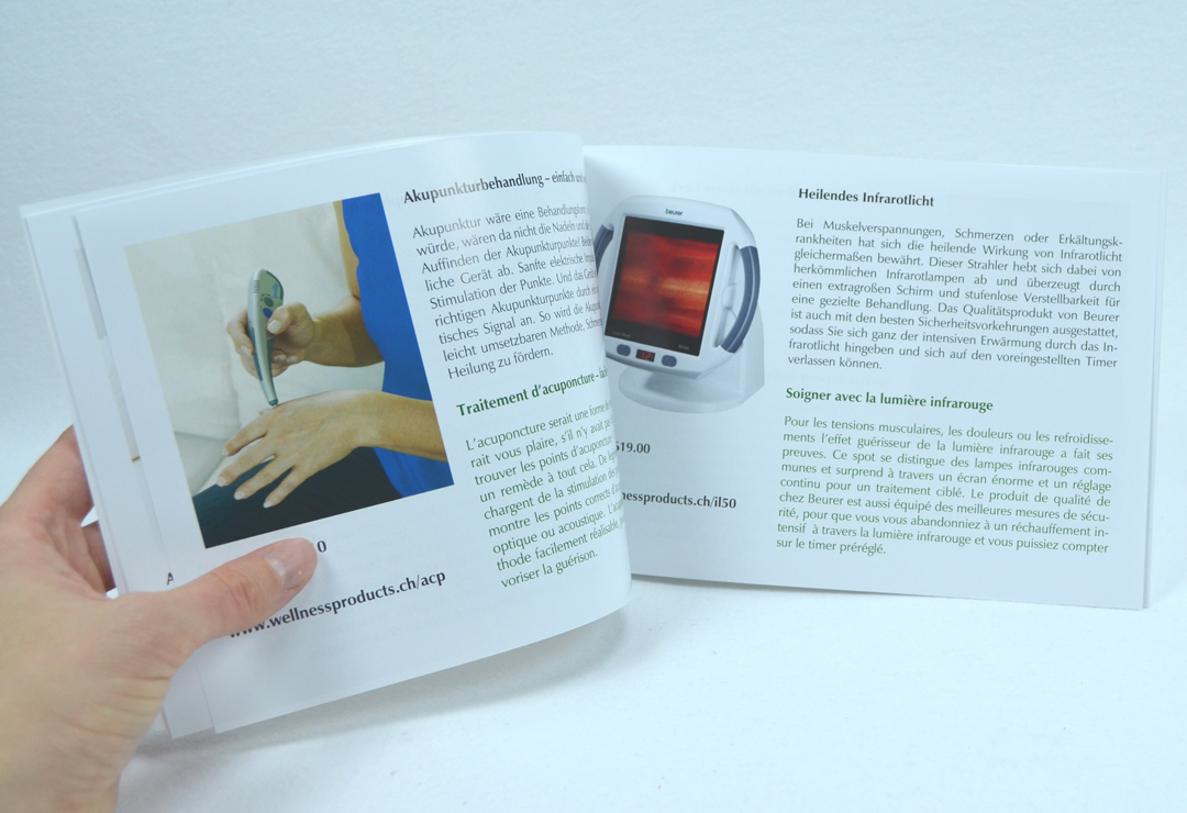 Der Katalog ist bebildert und zweisprachig: in Deutsch und Französisch.