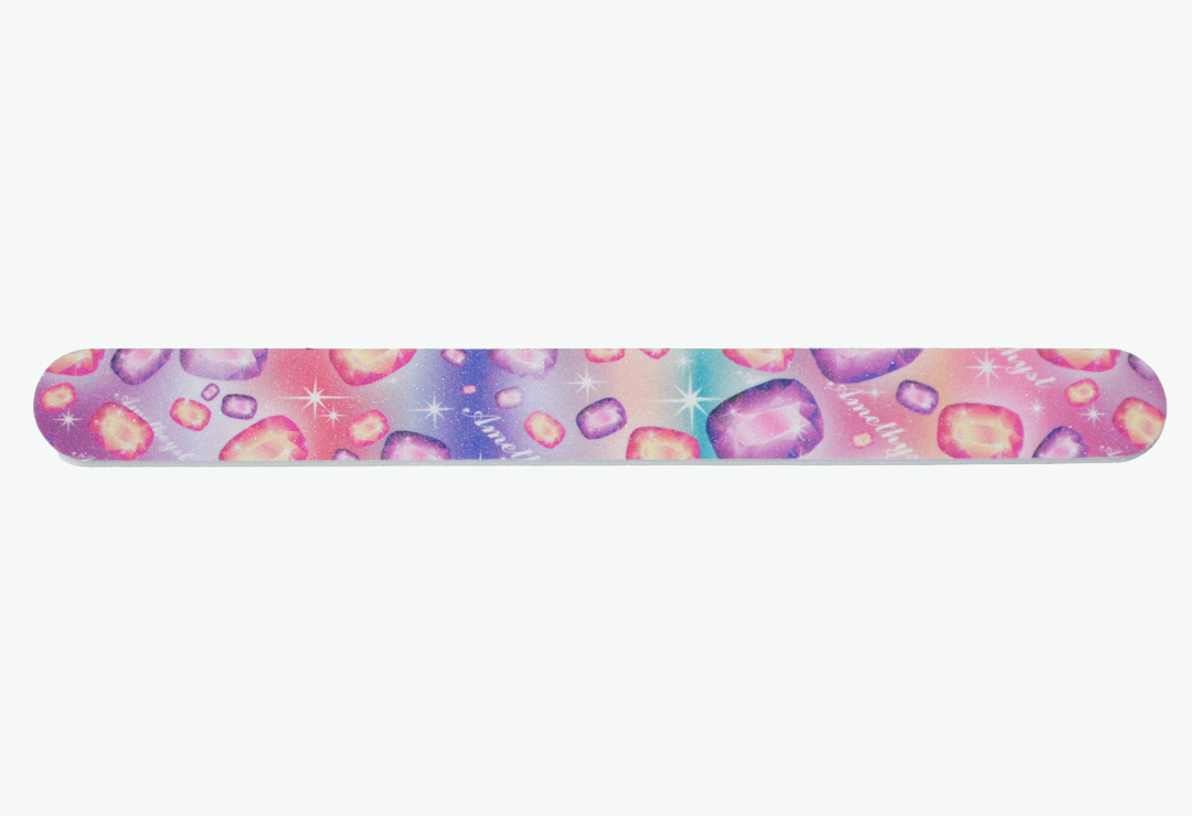 Nail file with a colorful motif