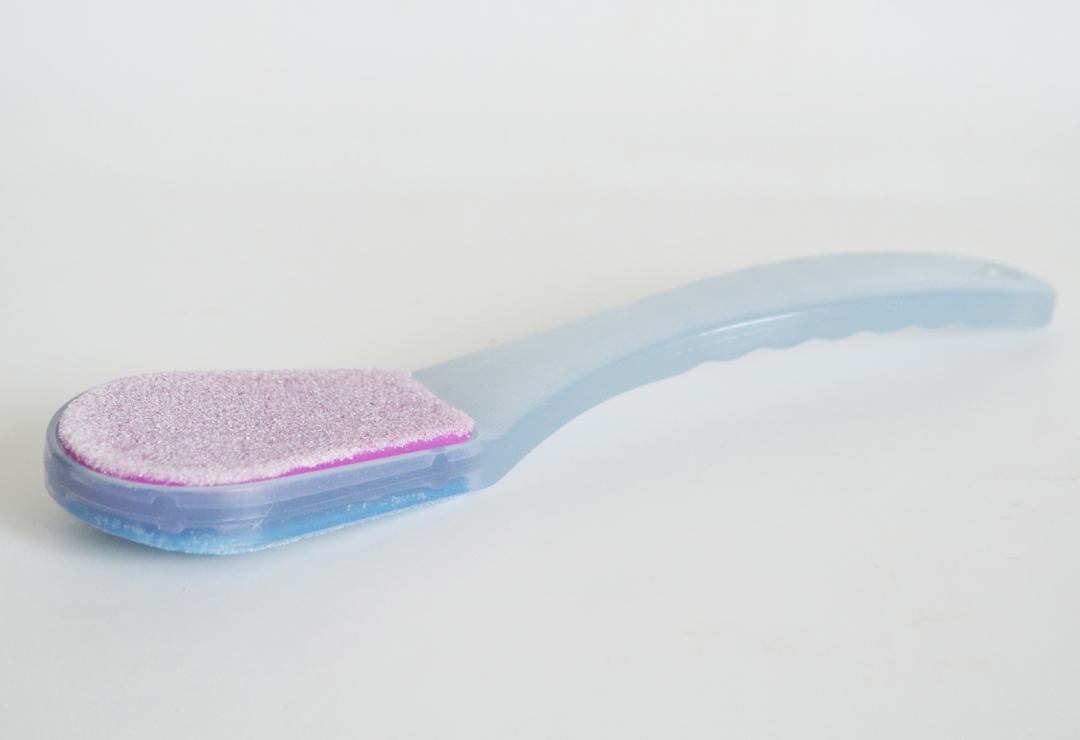 Ceramic rasp for pedicure, blue / pink