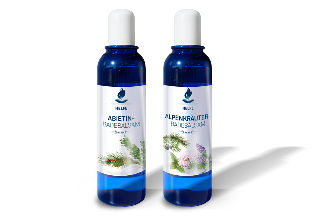 Helfe bath emulsions with essential oils: Abietin & Alpine herbs
