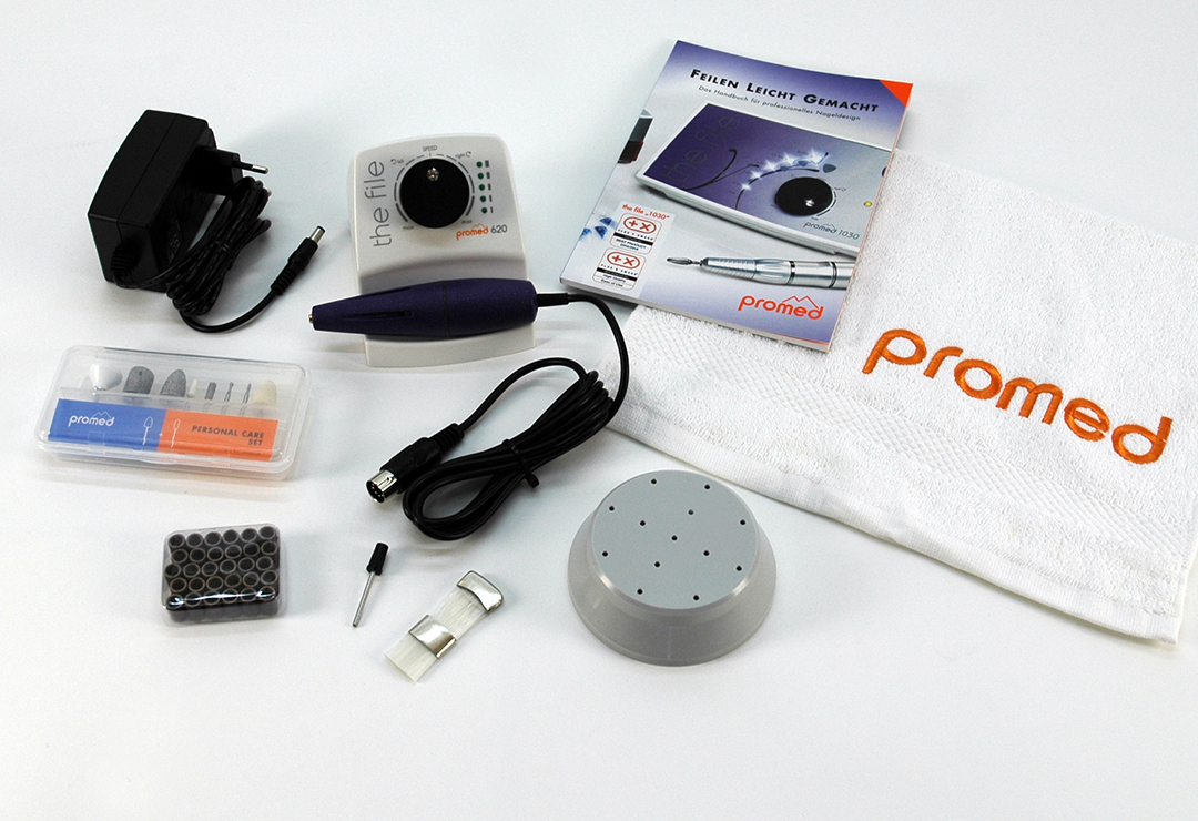 The Promed 620 Deluxe file is ideally suited for beginners in manicure / pedicure, as a second device or for house calls