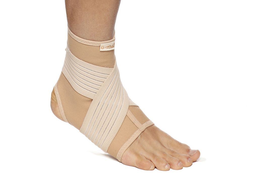 The Turbo Med ankle brace supports the ankle and metatarsus