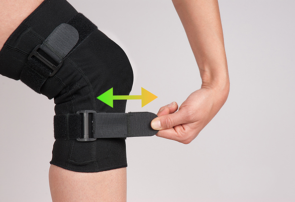 Il supporto per ginocchio Turbo Med aiuta a immobilizzare l'articolazione del ginocchio
