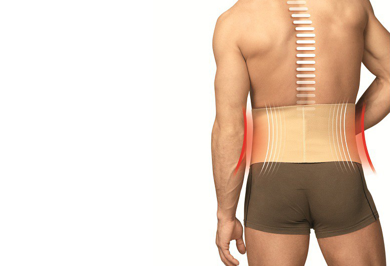 Anatomisch geformte TurboMed Rückenbandage zur wirksamen Unterstützung der Lendenwirbelsäule 