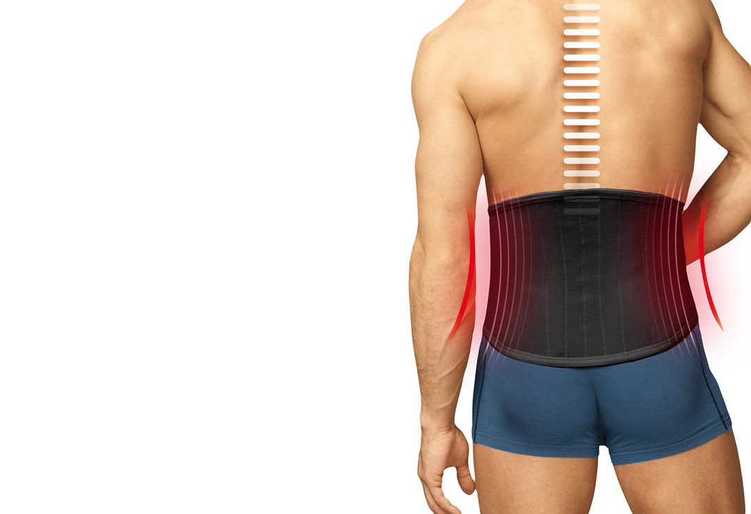 TurboMed back bandage - targeted support for back-stressing activities 