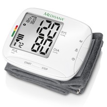 Präzise Blutdruckmessung an Erwachsenen, mit Einstufung gemäss der WHO-Klassifikation, Arythmieanzeige und 2 x 120 Speicherplätzen.