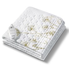 Die Oberseite der Heiz Decke ist aus Baumwolle, die Unterseite aus Vlies, handwaschbar, mit 3 Temperaturstufen und Überhitzungsschutz.