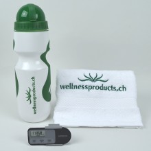 Ready-to-use Omron Walking Style One 2.1 with drinking bottle and towel