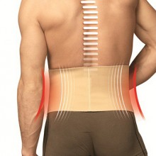 Bendaggio posteriore TurboMed di forma anatomica per un supporto efficace della colonna lombare