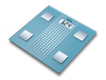 Glas-Diagnosewaage Beurer BG28 Frosted Squares - präzise Messung mittels Elektroden. 