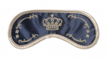 Daydream sleep mask in noble royal blue with Swarovski-studded crown in the center