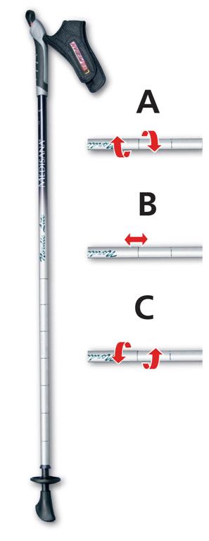 Longueur réglable : de 64 à 130 cm environ