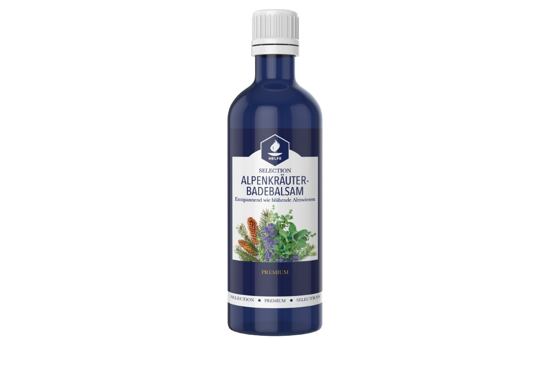 Alpine herbs bath emulsion Helfe with a combination of vegetable oils from the Alpine region