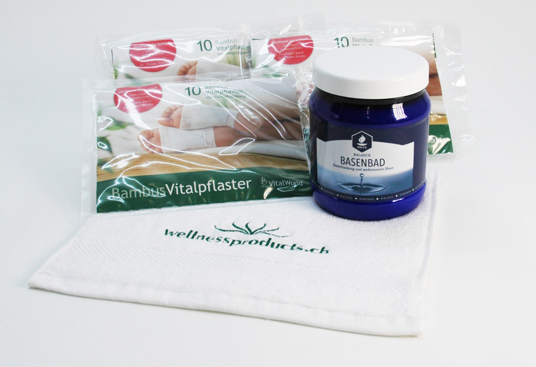 SwissVitalWorld Bambuspflaster, Helfe Basenbad und Wellnessproducts Handtuch