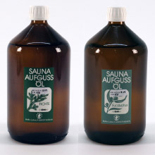 Huile de sauna Helfe eucalyptus et épicéa - deux ingrédients à base de plantes éprouvés pour les infusions de sauna