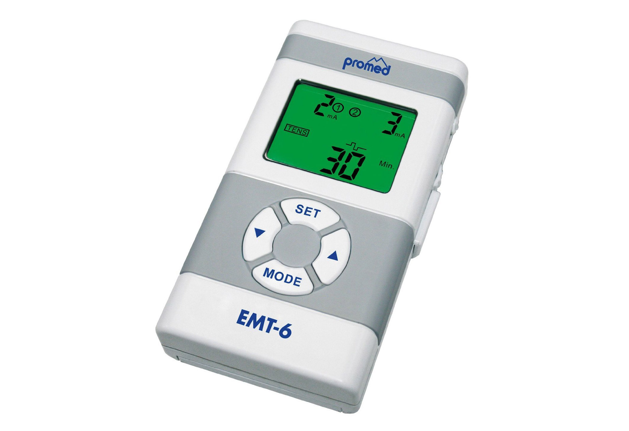 Electro muscle stimulation: Promed EMT-6 with 5 TENS and 6 EMS programs