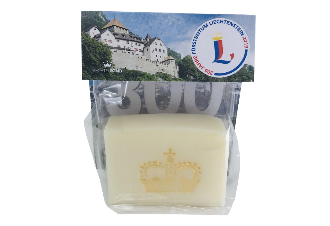 Sapone naturale Liechtenkind '300 anni del Liechtenstein' con olio di pino cembro
