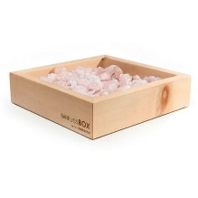 Massage des pieds apaisant avec la boîte pieds nus au quartz rose