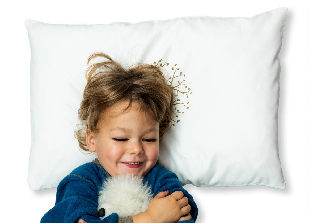 Beruhigende Wirkung vor dem Einschlafen: Baumfründ Arven-Babykissen mit Bernsteinperlen