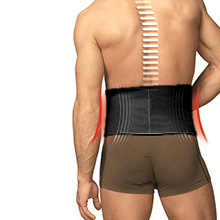 Bandage dorsal TurboMed de forme anatomique pour un soutien efficace de la colonne lombaire