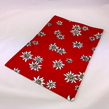 Cotton cover with edelweiss pattern