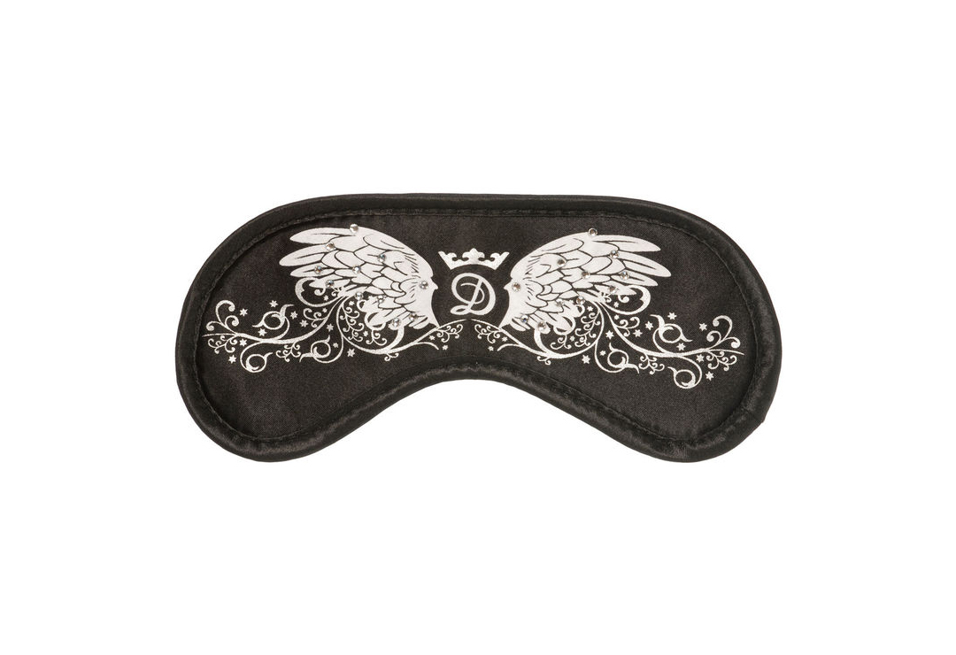 Black Daydream Swarovski wings sleep mask
