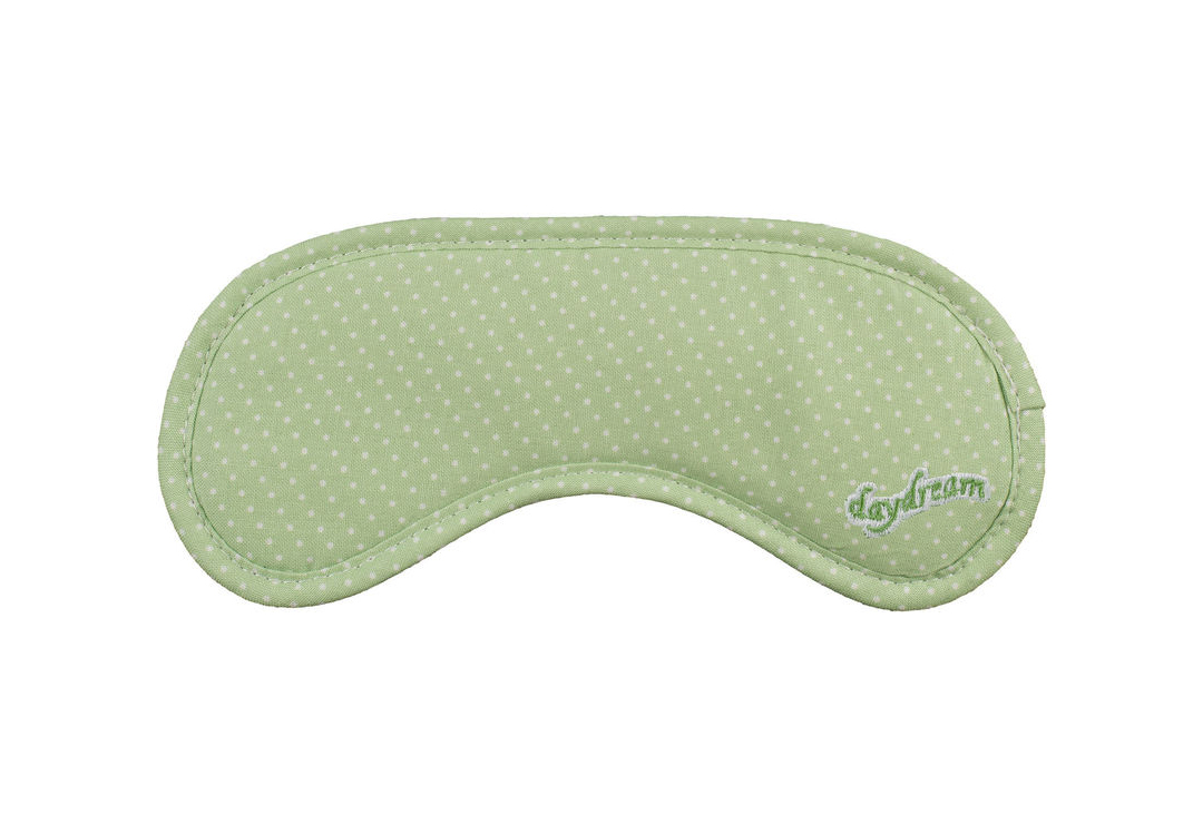 Daydream Dots Green eye mask with delicate dots pattern