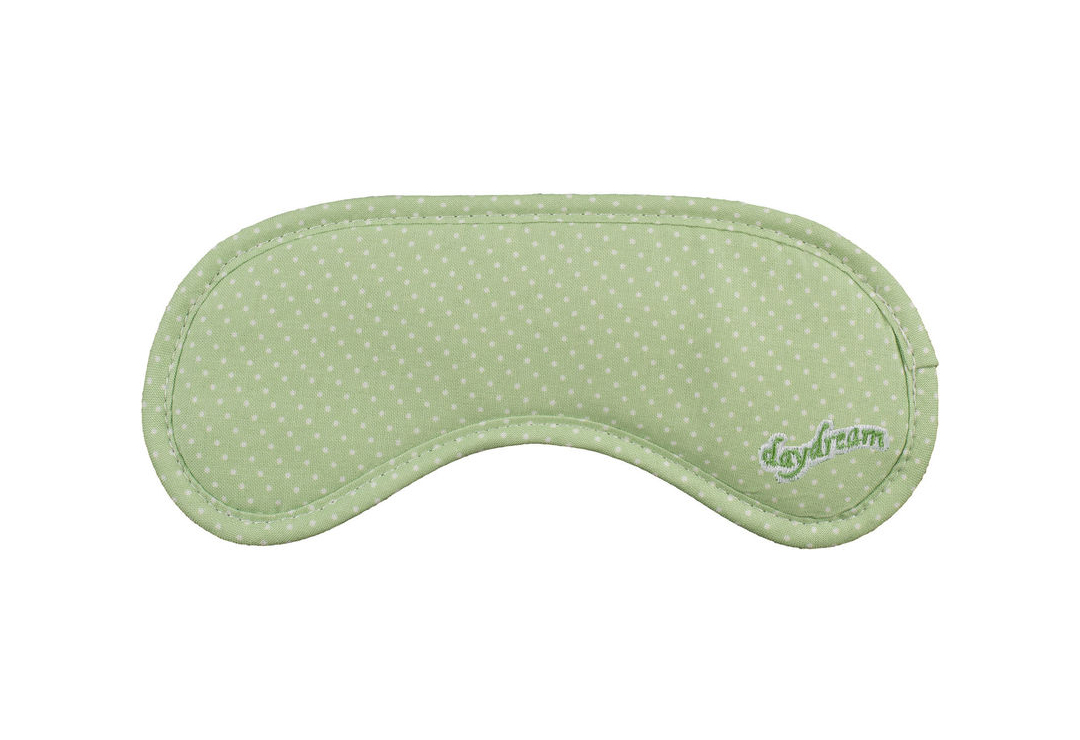 Daydream Dots Green Augenmaske mit zartem Pünktchenmuster