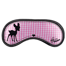 Daydream Bambi sleep mask with pink check pattern