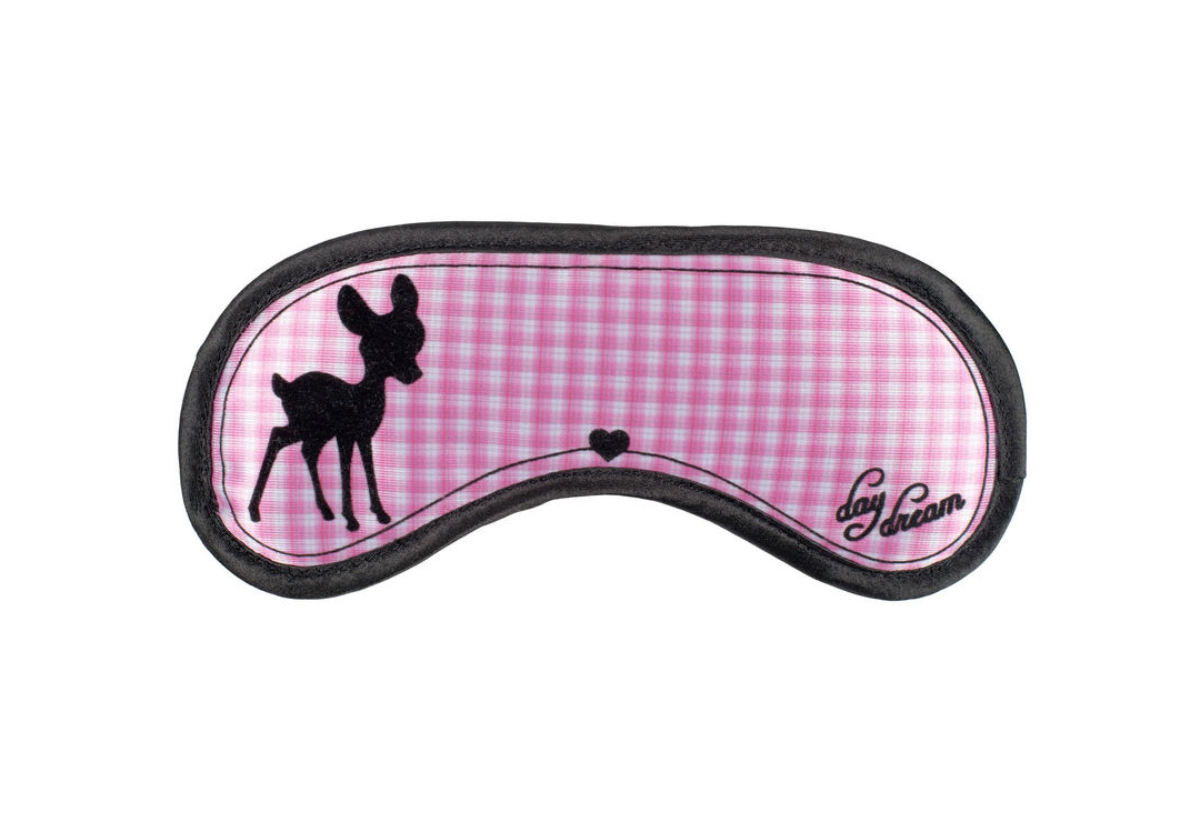 Maschera per dormire Daydream Bambi con motivo a quadretti rosa