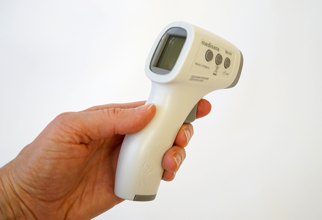Das Medisana TM A79 ermöglicht eine hygienische Fiebermessung