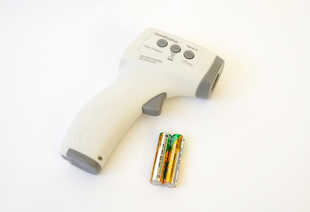 The Medisana TMA79 is supplied with batteries