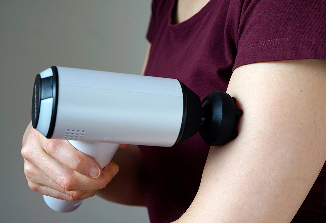 The Homedics Physio Massage Gun offers 3 intensity levels 